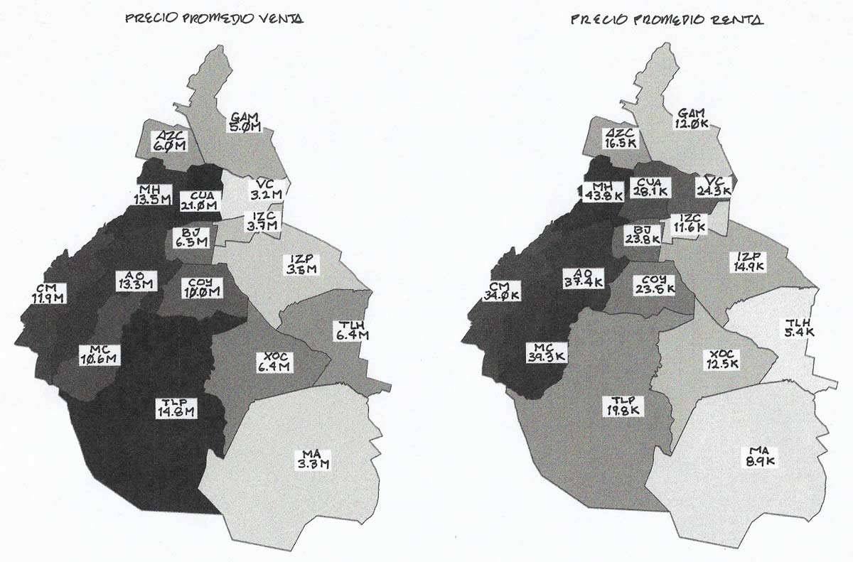 Precio promedio en CDMX